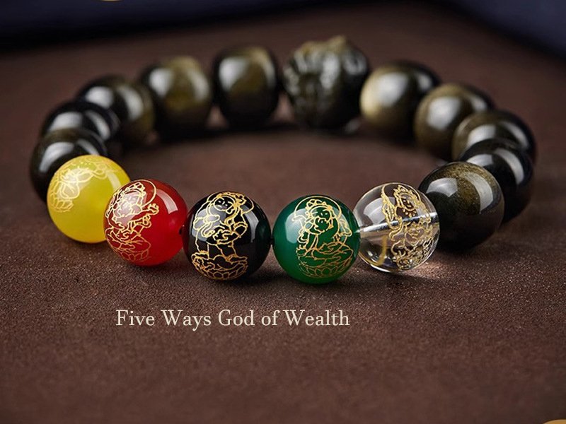 Five Ways God of Wealth Chinese Zodiac Year Bracelet