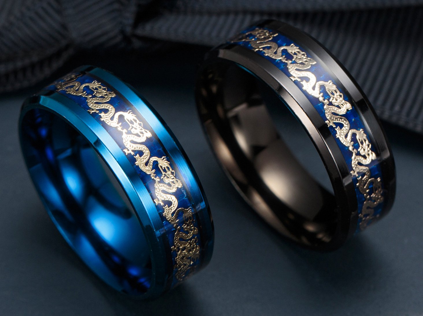 Fortune Dragon Engraved Ring