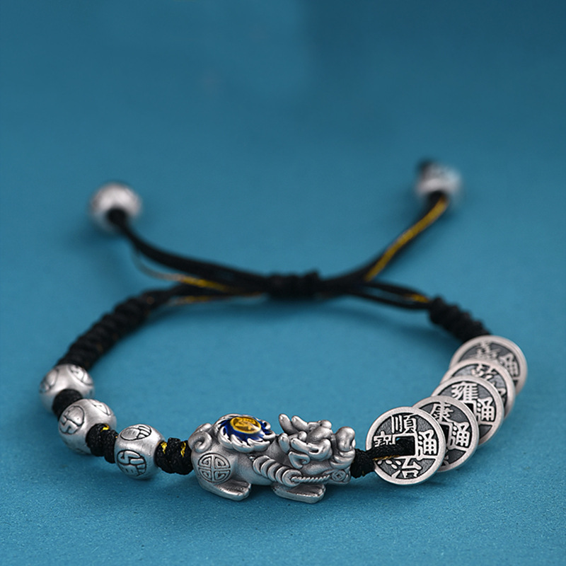 black Five Emperors Money Pixiu Bracelet