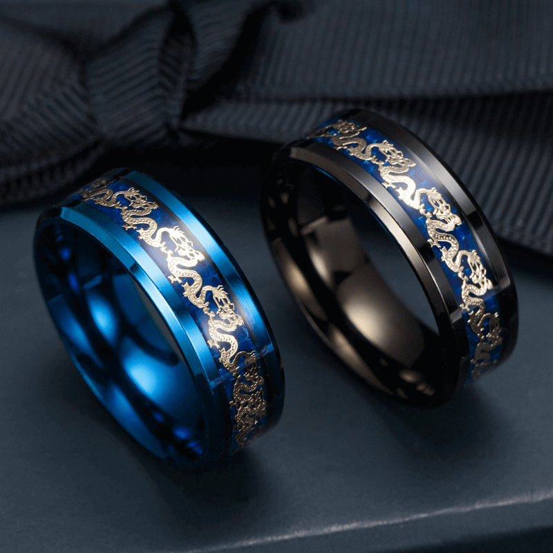 Fortune Dragon Engraved Ring main