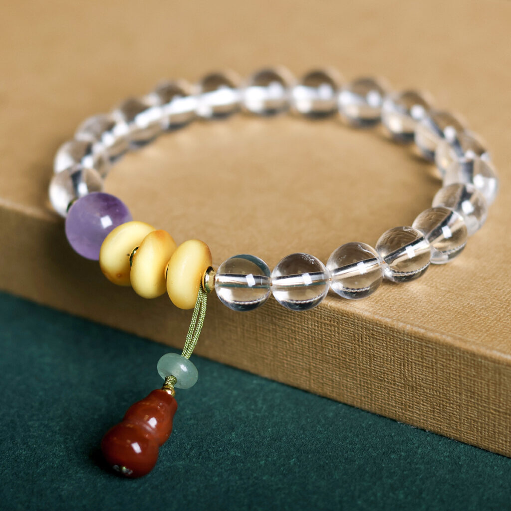 Bracelet placed diagonally on a jewelry tray for a dynamic angle