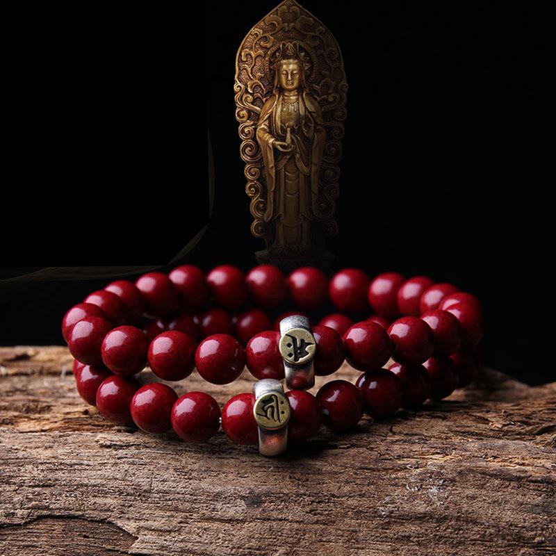 Two guardian deity bracelets stacked together