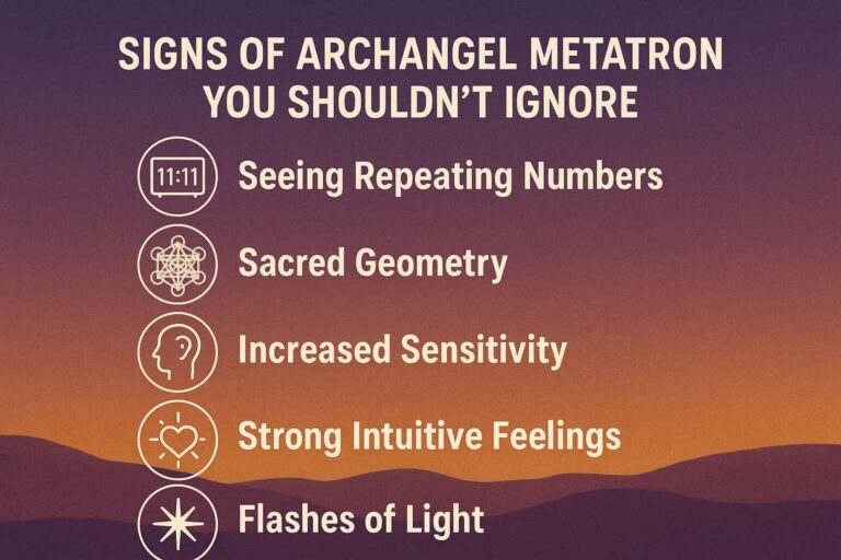 signs of Archangel Metatron repeating number; geometry; sensitivity; feelings; flashes of light