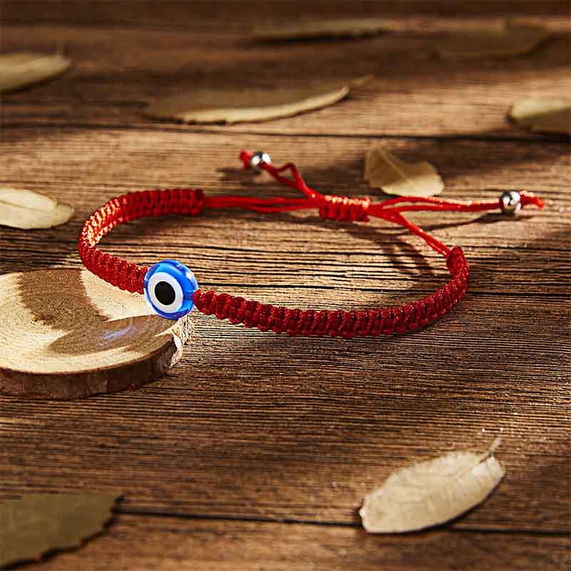 Evil Eye Bracelet on a wooden table