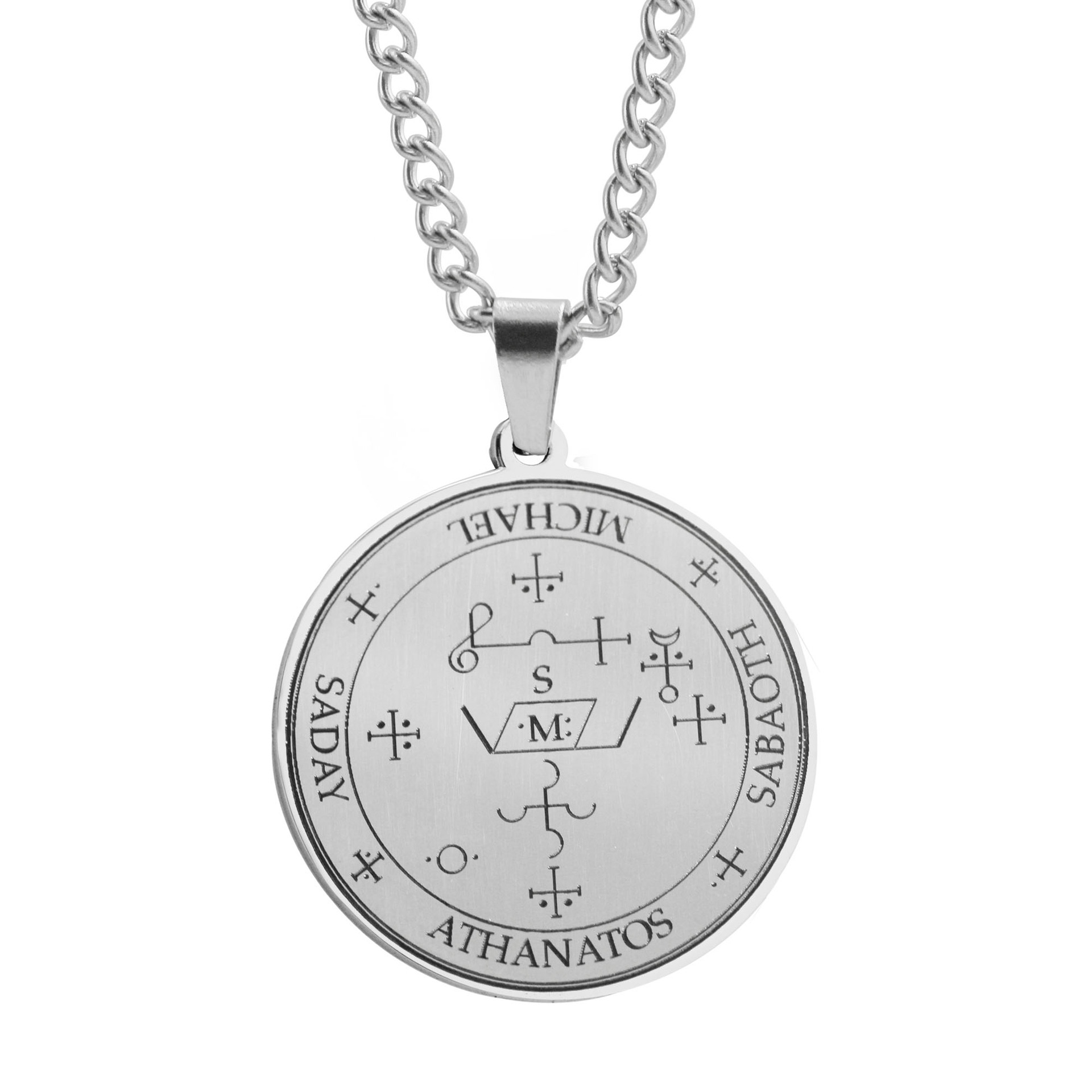 Archangel Michael Necklace on white background