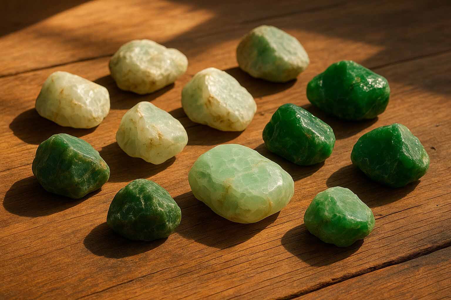 raw jade stone under the sun shine