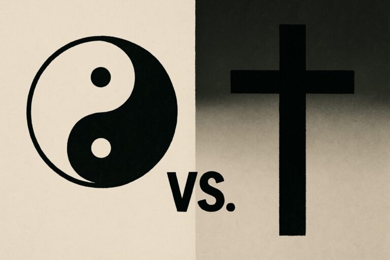 Yin yang and cross symbol comparison: Is yin and yang against Christianity? Philosophical vs religious symbolism.