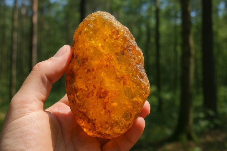 Researchers discover naturally occurring beeswax amber in the wild, revealing its unique texture and ancient origins.